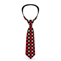 Necktie Standard - Mini Checker Black/Gray/3 Red (Us Import) Acc Neu