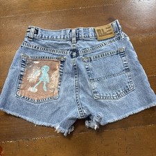 Vintage Polo Jeans Co Ralph Lauren Girls Size 14 Jean Shorts 90s