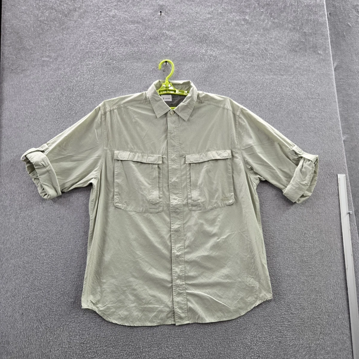 ExOfficio Chemise Homme L Vert Plaid Légère Boutonnée Stretch