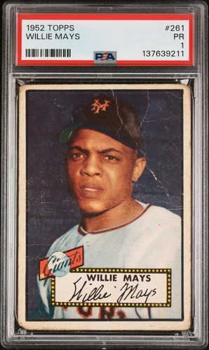 1952 TOPPS #261 WILLIE MAYS PSA 1