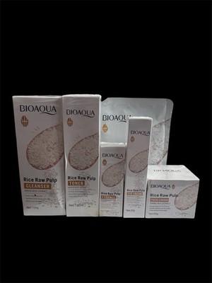 BIOAQUA Rice Raw Pulp 6-piece Skincare Set Whitening Moisturizing Anti-Aging