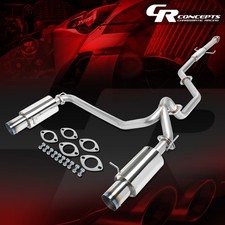 4 Stainless Catback Exhaust Burnt Tip Dual Muffler For 2007-2008 Tiburon 2.7l 4 Stainless Catback Exhaust Burnt Tip Dual Muffler For 2007-2008 Tiburon 2.7l