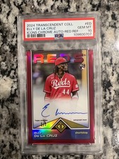 2024 Transcendence Elly de La Cruz Iconic Chrome Auto Red Ref /5 PSA 10