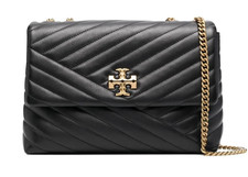 Tory Burch Kira Chevron Black Convertible Crossbody Bag NWT Authentic NO DUTIES
