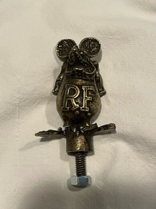 Brass ED ROTH VINTAGE RAT FINK RARE /HOOD ORNAMENT /MASCOT /RAT ROD ROD/ BIKE