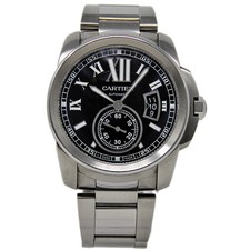 Cartier Calibre 42mm Stainless Steel W7100016 Automatic BLACK BOX/PAPERS #2289-3 2
