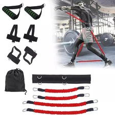 Versatile Boxing Resistance Bands for Home: Punches/Kicks, 150lbs Total Power