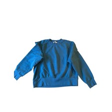 Athleta Womens Blue Raglan Crewneck Fleece Pullover Sweatshirt Size M