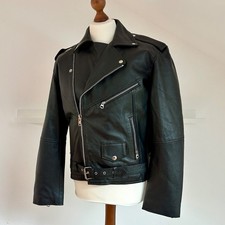 Lederjacke Herren Bikerstyle Schwarz Gr L Caf...