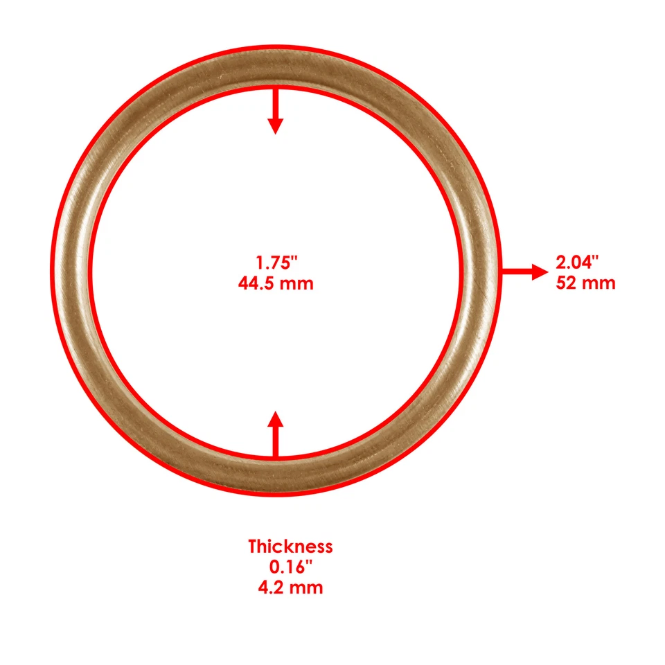 2x Caltric Exhaust Pipe Gasket For Honda Super Hawk 1000 VTR1000F 1998-2005 Foto 2 de 4