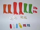 Lot of VINTAGE BARBIE CLONE BOOTS & SHOES Pairs & Singles, Mod Era FREE Shipping