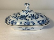 Stadt Meissen Zwiebelmuster Terrine gross Porzellan L 28,5 cm. vorm. Teichert