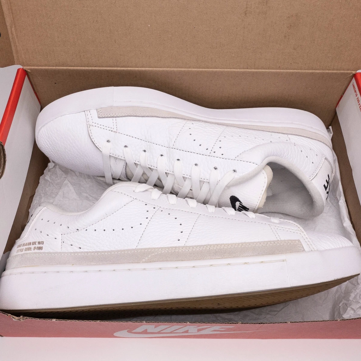 nike blazer white gum sole