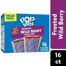 NEW Pop Tarts Toaster Pastries Frosted Wild Berry Flavor 16 Count