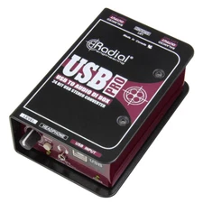 Radial USB-PRO DI for Laptops with Level Control / Mono Summing / Headphone Out
