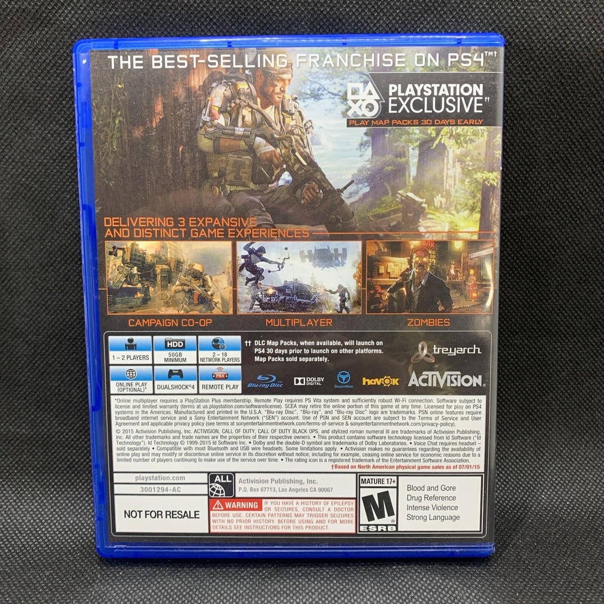 Call Of Duty: Black Ops 3 (Sony PlayStation 4, 2015) PS4 | eBay
