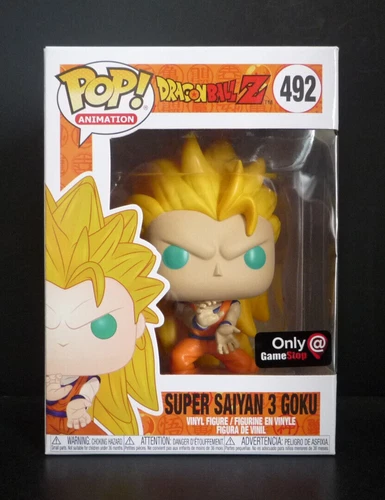 Funko Pop! Dragon Ball Z Super Saiyan 3 Goku #492 GameStop Exclusive + Protector