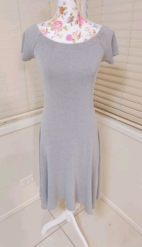 Aeron clothing Grey Knit Midi Dress Luxury Designer Size 8 $695 - Picture 7 of 7