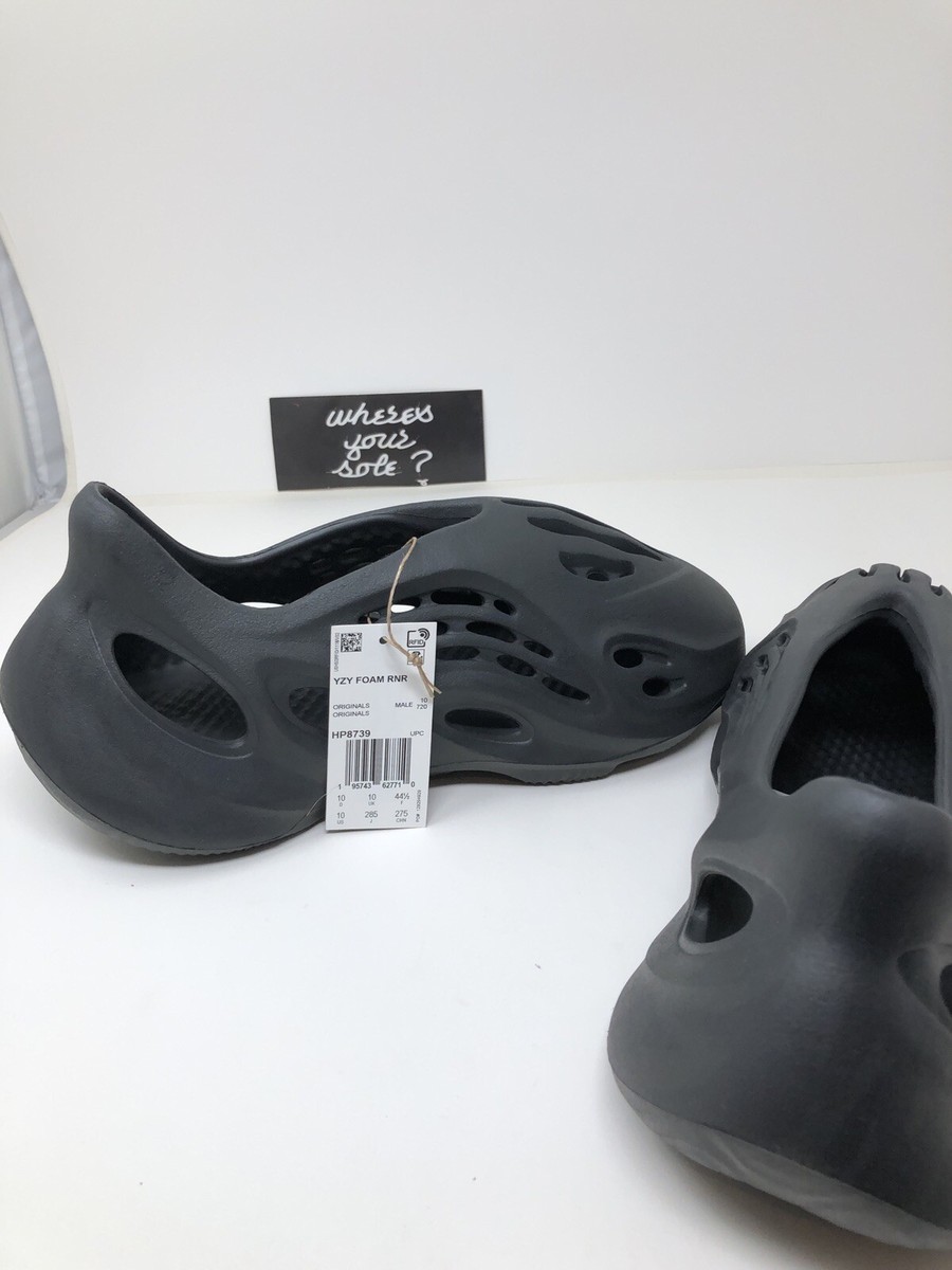Adidas Yeezy Foam RNNR Onyx size 10 Black Runner NEW DS HP8739 | eBay