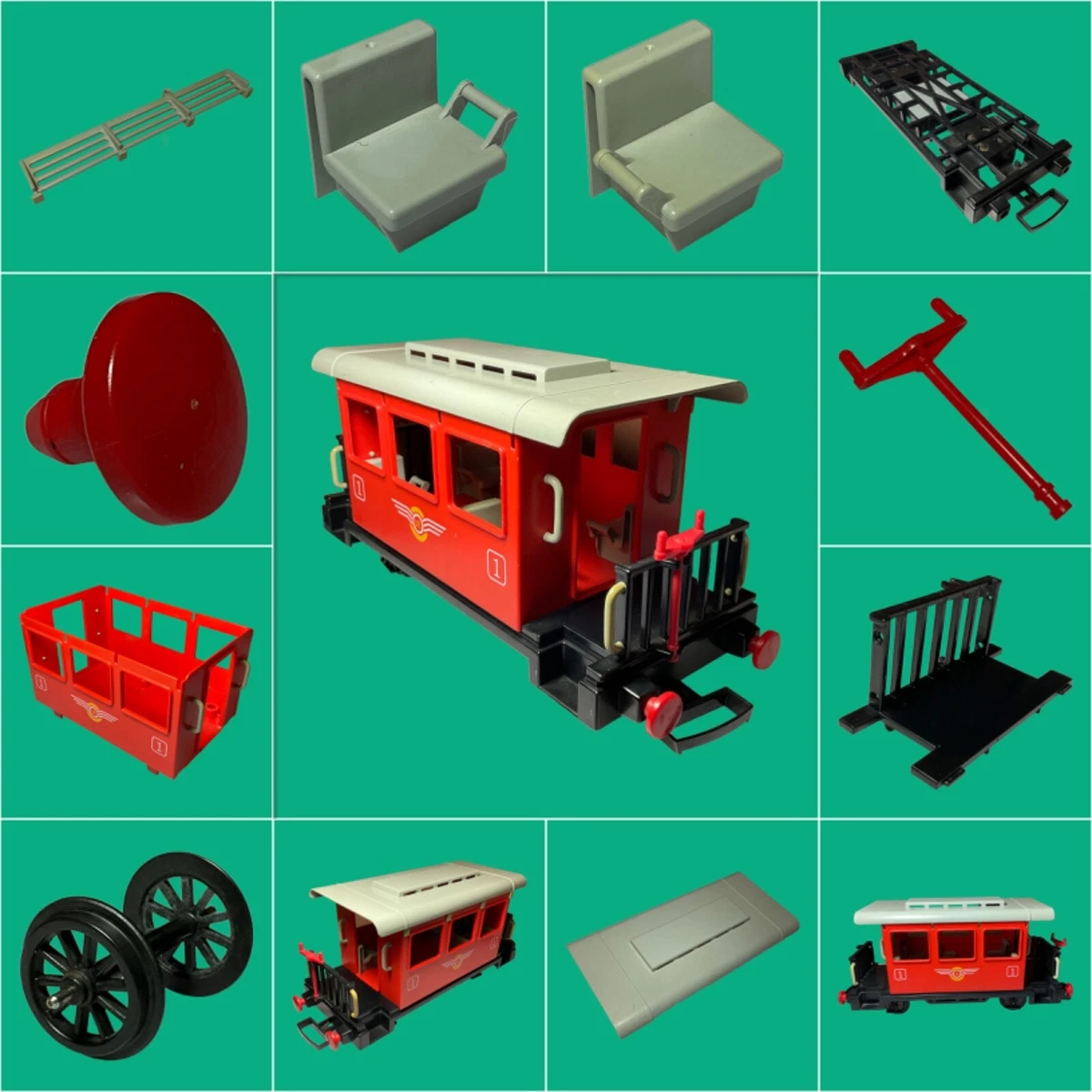 Playmobil Eisenbahn Personenwagen 4017 4117 Ersatzteile f. Waggon