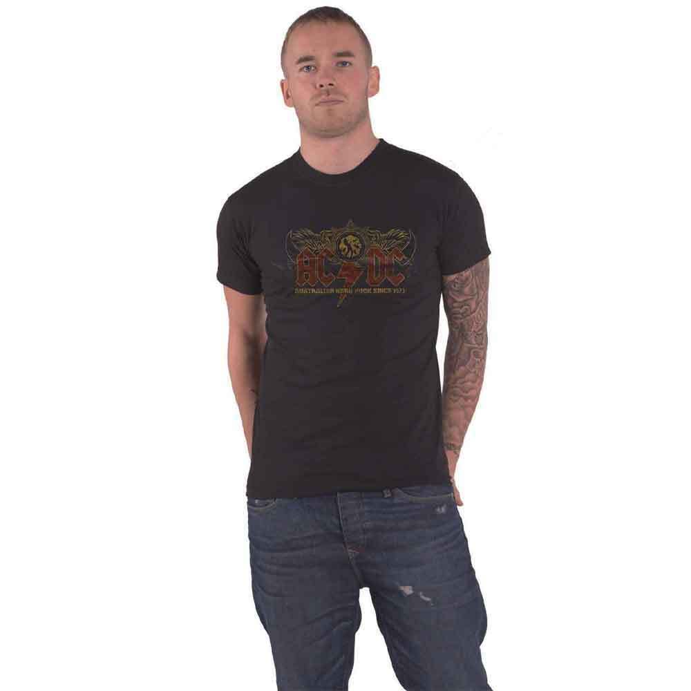 AC/DC Distressed Band Logo Unisex T-Shirt Oz Rock Since 1973 Official