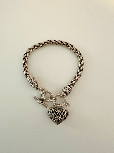 Premier Designs Jewelry Heart Toggle Charm Bracelet 7 inch - Picture 4 of 4