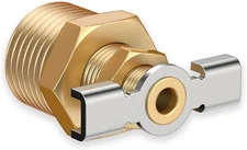 RVGUARD 1/2'' RV Water Heater Replacement Drain Valve with PTFE Tape, Durable Br