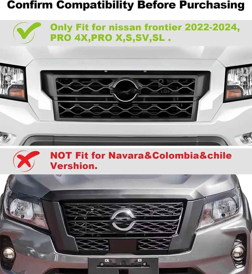Front Grill Lights for Nissan Frontier 2022 2023 2024 4X X S SV OEM Raptor Light - Image 3 of 4