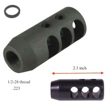 Steel Muzzle Brake 1/2-28 thread .22LR .22 Compensator Ruger 1022 10/22