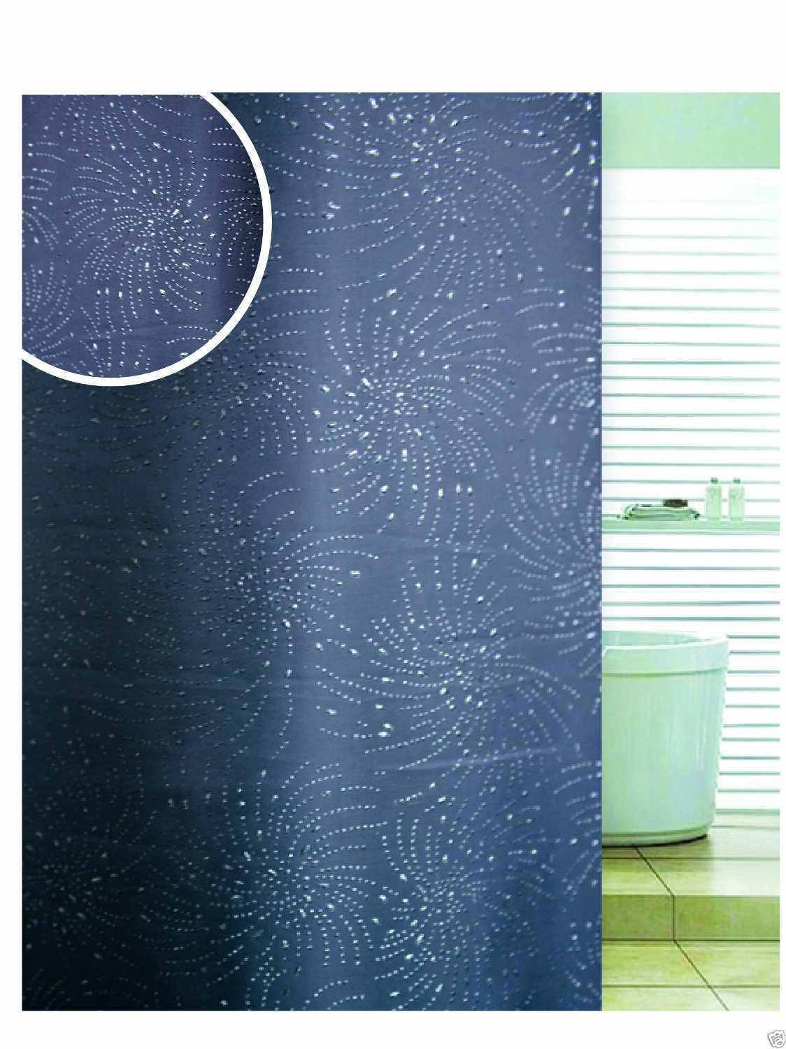 LUXURY DIAMANTE WOODEN MDF WC TOILET SEAT OR SHOWER CURTAIN WITH HOOKS