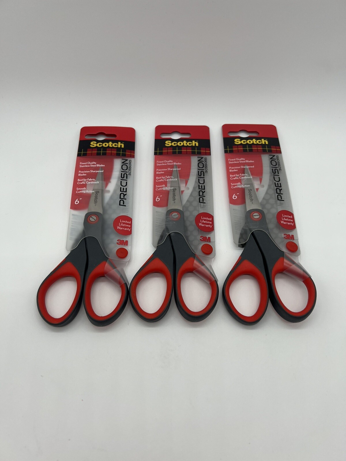 Scotch Precision Scissor, 6-Inches (0.7 x 2.9 x 8.05 inches) 3 Pack