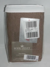 NEW Royal Velvet 24-Inch by 24-Inch Square Euro Pillow Sham Taupe Color from JCP