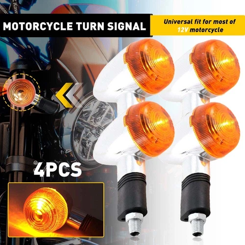 4PCS Turn Signal Lights Blinker Amber For Kawasaki VN Vulcan 500 800 88 900 CT - Picture 2 of 6