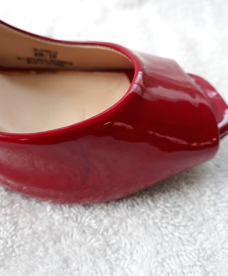 Escarpins Jessica Simpson Jaselle - Rouge, Talons Aiguilles, Taille US 8/38, Bout Ouvert