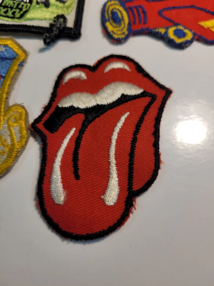 4 Vintage Cloth  Patch  Red Airplane Poulan Chain Saw Green Airforce Red Tongue - Image 2 of 4