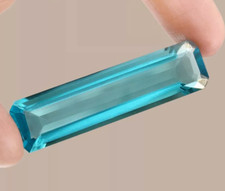 Brazilian 97.81 Ct Natural Aquamarine Blue Emerald Cut Loose Gemstone Certified