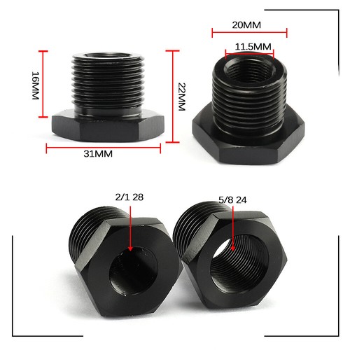 3Pcs Aluminium Alloy 1/2-28 to 3/4-16, 13/16-16, 3/4 NPT Thread Adapter - Picture 10 of 11
