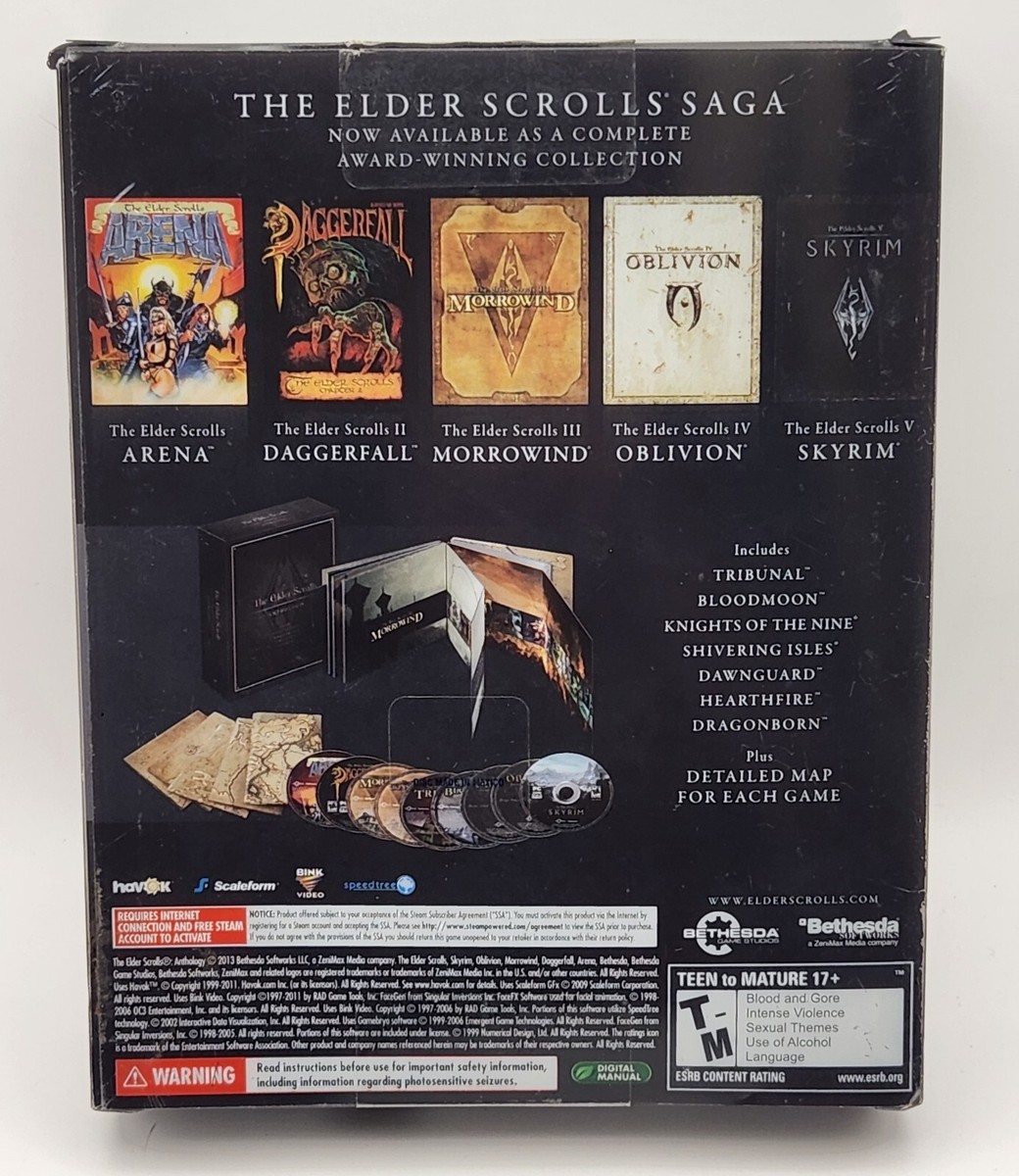 The Elder Scrolls Anthology Collectors Set PC Games Missing
