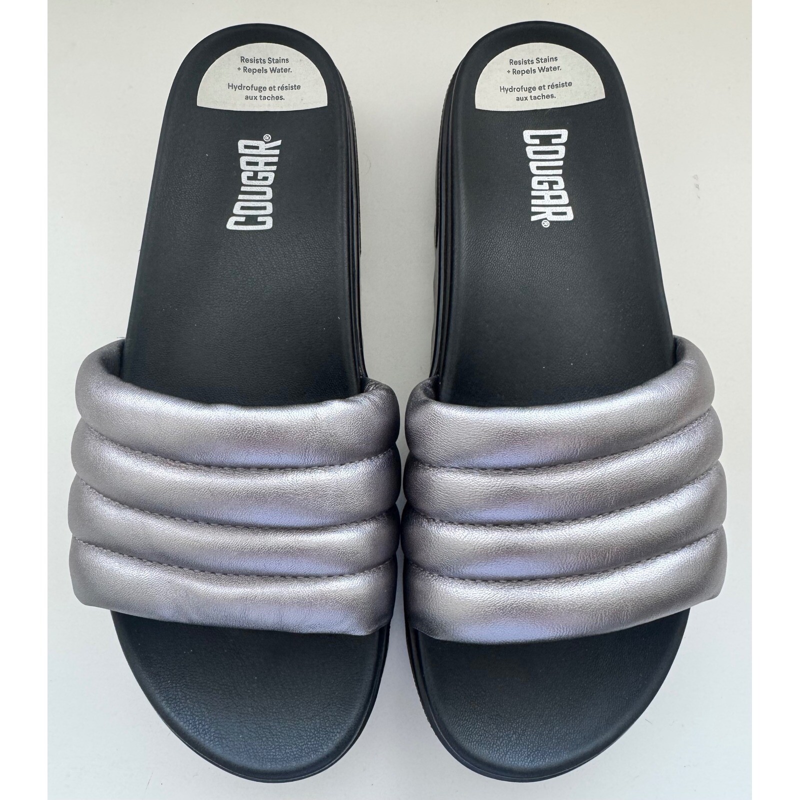 Cougar Prato-L Slide Sandal (Women) -Metallic Silver Size 9 NWOB thumbnail 2