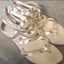 Davids Bridal Gladiator Gold Sandels-9 US 