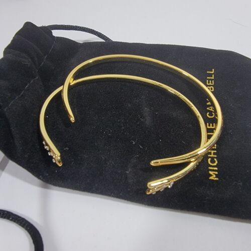 Michelle Campbell Gold Plated 2 Piece Bracelet Talon Cuff Set With Bag - Afbeelding 1 van 6