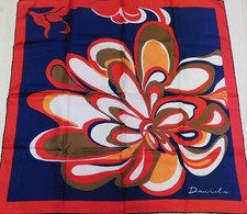 FOULARD 100 PURA SETA SILK SOIE VINTAGE DONNA 1199 76cm x 78cm