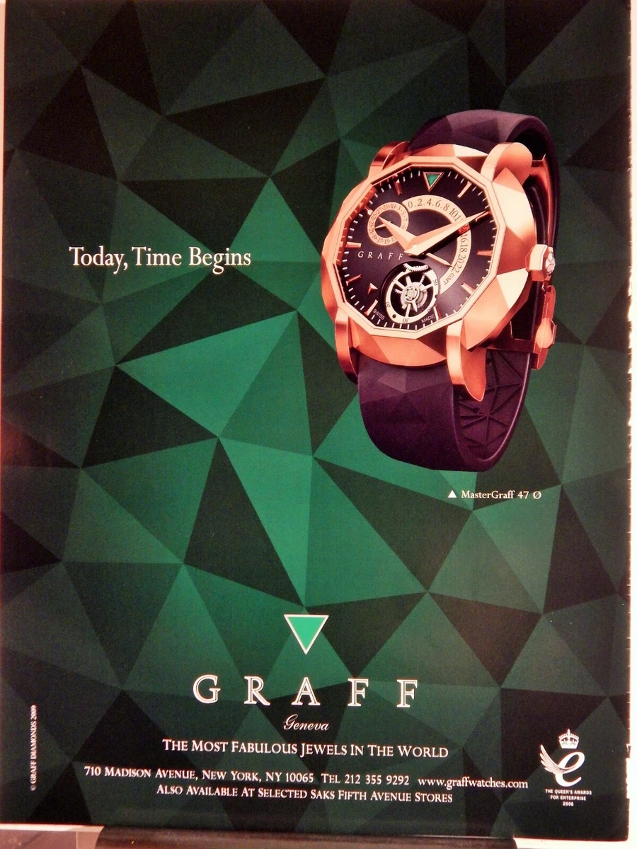 GRAFF MASTERGRAFF 47 0 LUXE WATCH VTG 2009 ADVERTISEMENT eBay