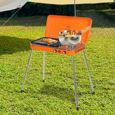 Portable Gas Grill Cooker Outdoor Grill Stove Gas Powered for Camping BBQ Picnic