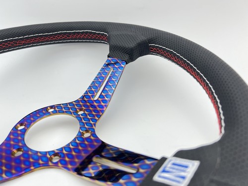 350mm Neo Scales Spoke Black Perforated Steering wheel NDD - Picture 8 of 9