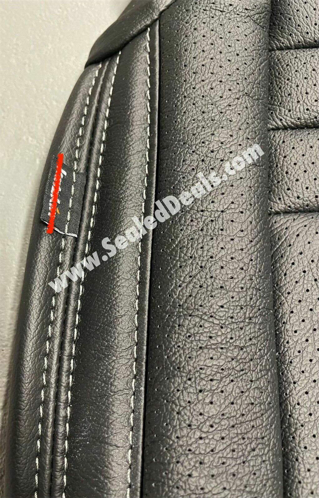 Black Leather Seat Covers Platinum-Style 2021-25 Ford F150 XLT or STX SuperCrew