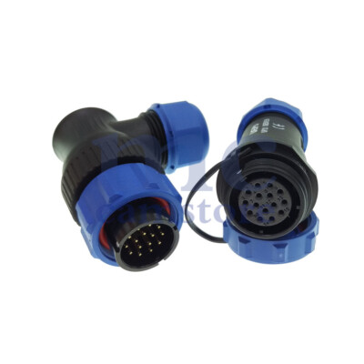Weipu SP21 IP68 15 Pin Elbow Docking Plug Socket,Industrial Aviation Connector