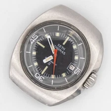 Vintage Seth Thomas Stingray S Model 473-9129.605 Automatic Diver's Watch w/Date