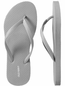 old navy silver flip flops