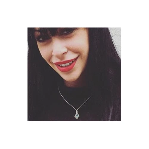 Collana Mano di Fatima con Occhio turco allah Argento catena ciondolo Uomo Donna - Immagine 3 di 4